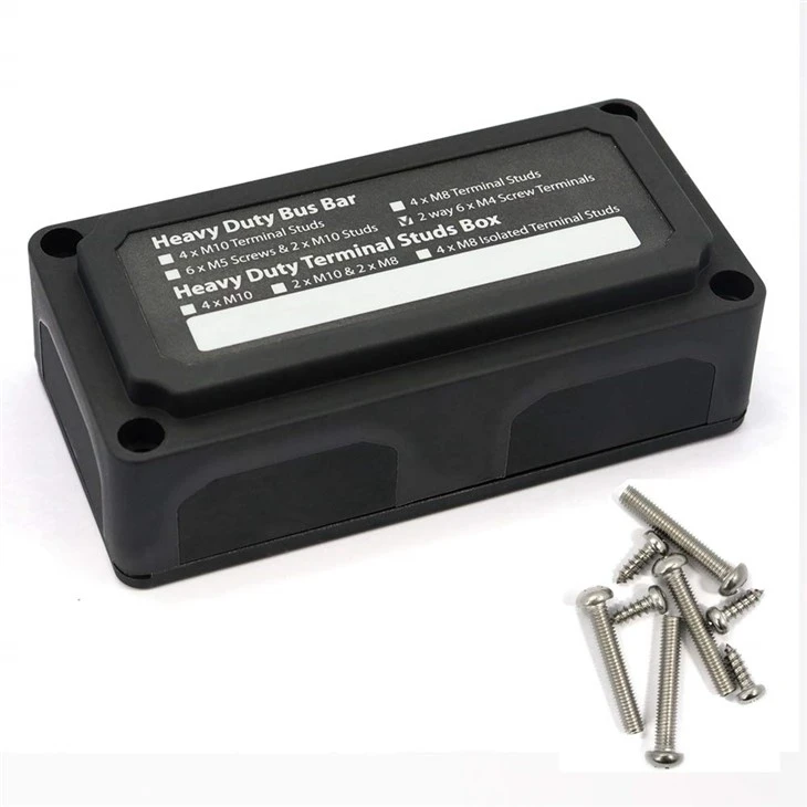 Bus Bar Box Heavy Duty Module Design 200A Car Distributor Power Distribution Block with 4 x M8 Screws
