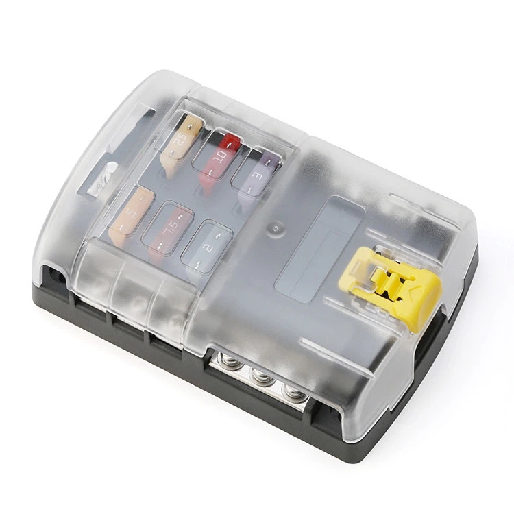Boîte à fusibles à lame à 6 circuits avec bus négatif